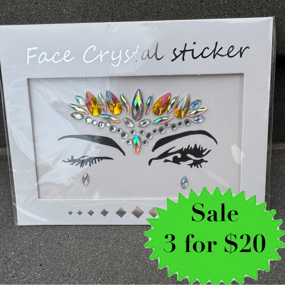 URBAN OUTFITTERS face GEMS body jewelry rhinestones makeup stickers adhesive NEW